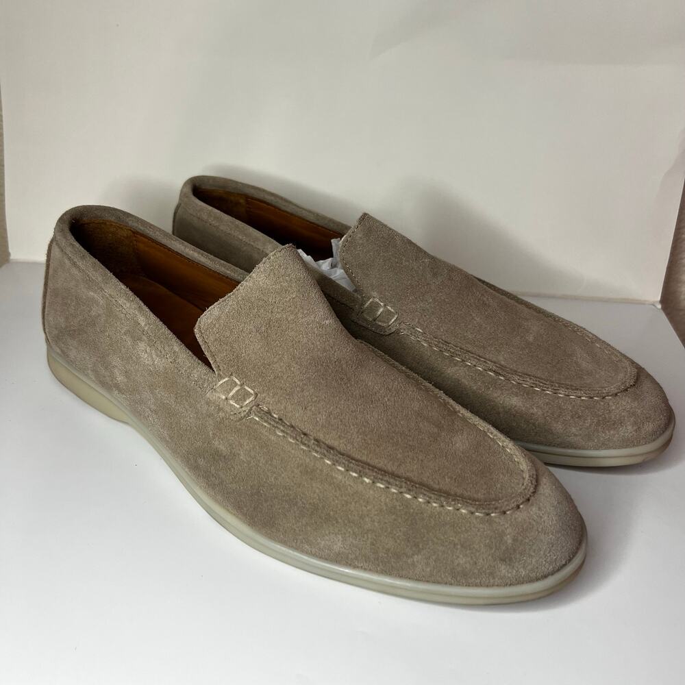 Danyberd suede leather casual loafers in taupe MENS 44 / US11